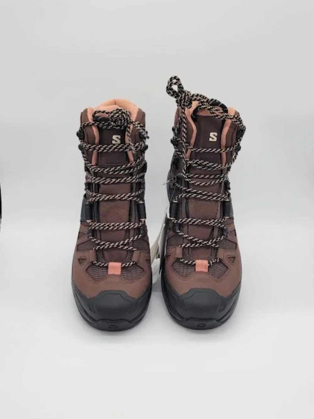 SALOMON Quest 4 GTX Women’s 8.5 Hiking Backpacking Boots Brown Black Gore-Tex